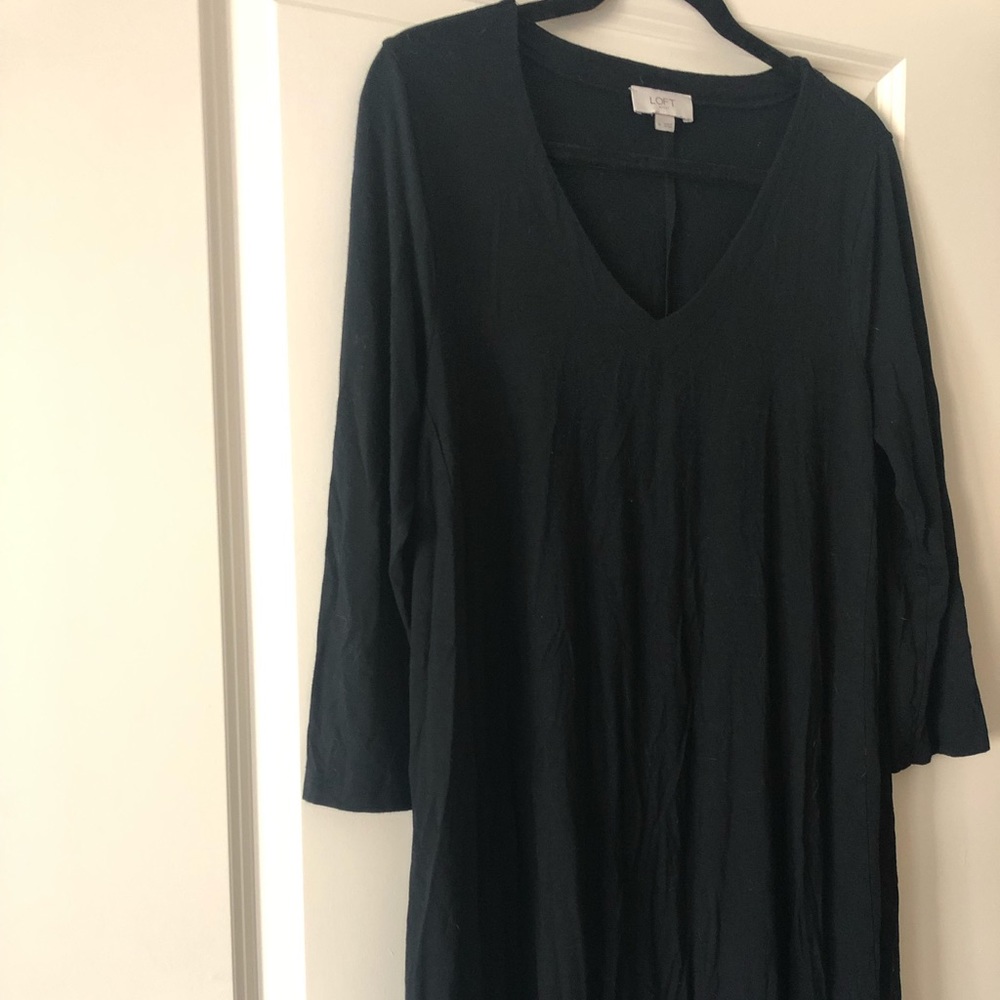 Cotton Knee Length Black Dress♥️
